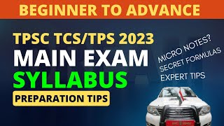 TPSC TCSTPS Main Exam Syllabus  Tripura Civil Service Exam Preparation  Exam Pattern  Notes [upl. by Ahsiekrats]