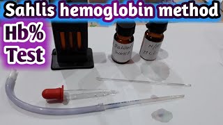 Hb test  Sahlis Acid Hematin Method  Hemoglobin estimation [upl. by Ettenahs]