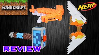 REVIEW Nerf Minecraft Blasters  Sabrewing Pillagers Crossbow amp Stormlander [upl. by Naanac956]