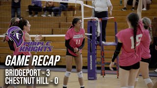 Bridgeport Womens Volleyball vs Chestnut Hill  Game Recap [upl. by Leira]