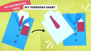 ★ Vaderdag knutselen VADERDAG KAART MAKEN ★ Overhemd kaart maken \ Makkelijk knutselen [upl. by Dahcir]