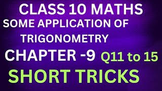 class 10 math Chapter 9  some of application trigonometry  Math Chapter 9 10th  Math Ch 9 [upl. by Lorna]