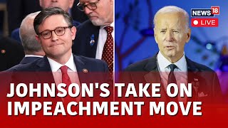 Republican Mike Johnson Outlines Impeachment Inquiry  Mike Johnson On Bidens  US News Live  N18L [upl. by Etezzil]