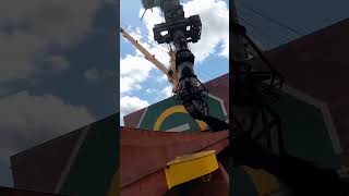 loading petcoke using shore loader in Mississippi river USA  merchantvessel marinerlife ship [upl. by Eniliuqcaj]