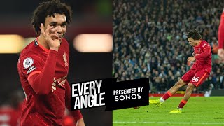 Every angle of Trent AlexanderArnolds stunner against Newcastle United [upl. by Marthe]