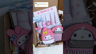 Packing my melody paper squishy order fake 🎀 Comment what to do next 👉🏻 papercraft shorts [upl. by Azerila263]