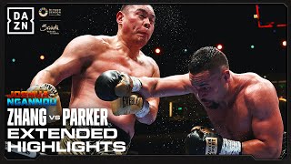 EXTENDED HIGHLIGHTS  Zhilei Zhang vs Joseph Parker Knockout Chaos [upl. by Retsbew]