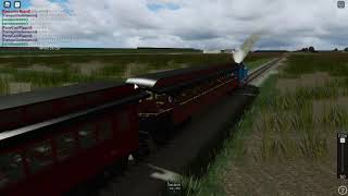 Day out with Thomas on the Strasburg Railroad Roblox Riding a train [upl. by Breena]