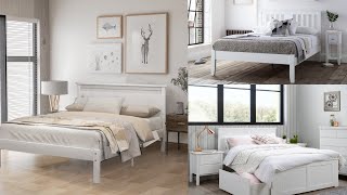 61 Modern White Wooden Bed Design Ideas II White Wooden Bed Frame Design Ideas [upl. by Barvick472]