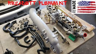 Installed RB26dett ITB rebuild kit Remade in USA intake plenum fresh powder coat [upl. by Siramed]