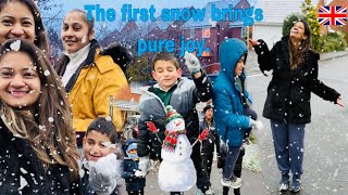 First snow of this year  Bohot hi maze kiye snow ki wait karke soye bhi nahi  snowfall2024 [upl. by Nnasus]