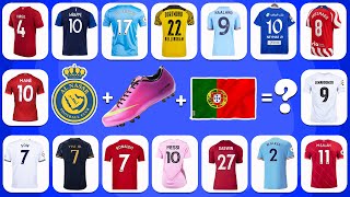 FULL 77 GUESS THE SHOES CLUB AND COUNTRY OF FAMOUS FOOTBALL PLAYERSRonaldo Messi NeymarMbappe [upl. by Winnifred]