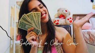 SALARY OF A CABIN CREW  CABIN CREW SALARY HOW MUCH CABIN CREW EARN cabincrew cabincrewsalary [upl. by Hatti]