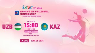 UZE  KAZPOOL E15th Asian Women’s U18 [upl. by Ynaitirb]