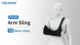 VP0306 VELPEAU Arm Sling Tutorial Video  Wearing Demo [upl. by Gladis]