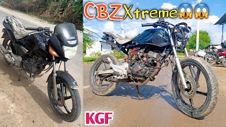 CBZ XTREME BIKE MODIFIED  KGF Bike Look  Single Shocker  2014 2020 Model  YK Rider [upl. by Maggi]