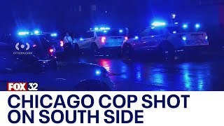 Chicago police officer shot in Chatham sources [upl. by Elyac114]