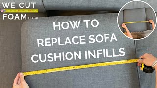 How to replace sofa cushions foam wecutfoamcouk [upl. by Eidnahs]