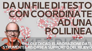 Da un file di testo ad una polilinea in CAD [upl. by Assiram]