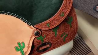 Alamo Saddlery quotPrickly Cactusquot Barrel Racing Saddle 360Degree Review  Jeffers Pet [upl. by Proudfoot]