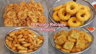 10 Amazing Potato Recipes Collections  French Fries  Donuts  Potato Snack Bubble Potato Chips [upl. by Aned]