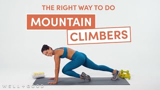 How to Do Mountain Climbers  The Right Way  WellGood [upl. by Homans490]