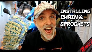 Installing New Chain amp Sprockets  GSXR1000R Build [upl. by Philender490]