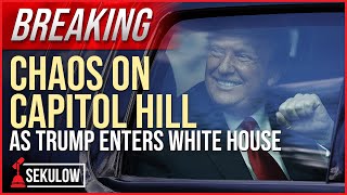 BREAKING Chaos on Capitol Hill as Trump Enters White House [upl. by Anotyad777]