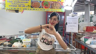 LIVE Street Food Community 🌍 Adventures of Noodle Lady in Bangkok Thailand 😘 [upl. by Kinata]