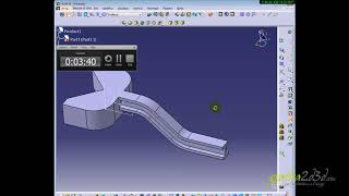esercitazione part design catia nervatura [upl. by Yenitirb]
