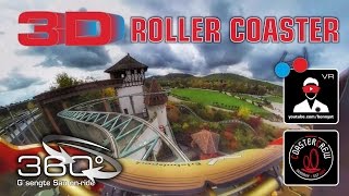 360° 3D Roller Coaster  Gsengte Sau Gerstlauer Bobsled Coaster  VR180 Experience POV onride [upl. by Yenaiv]