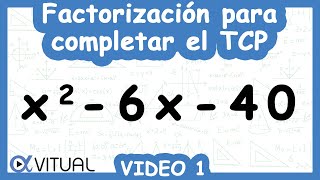 Factorización para Completar el Trinomio Cuadrado Perfecto  Video 1 de 6 [upl. by Elwyn623]