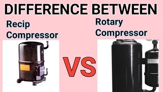 DIFFERENCE RECIP COMPRESSOR VS ROTARY COMPRESSOR [upl. by Arjan361]