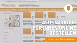 AluminiumJalousie auch mit Motor für innen online bestellen 💡  Video Anleitung [upl. by Hausmann]