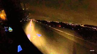 Night A340 Cockpit Takeoff SBGR 09L [upl. by Ayahs]