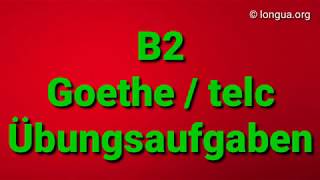 B2 Goethe  telc Grammatik Übungsaufgaben  Bausteine  Deutsch lernen [upl. by Atteynot]