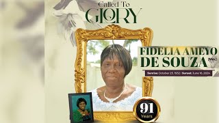 Burial Mass for the late Fidelia Ameyo De Souza [upl. by Ahsinirt]