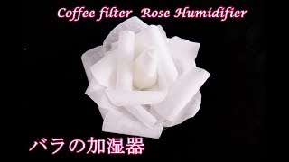 コーヒーフィルターバラの加湿器作り方◇Coffee filter quotRose Humidifierquot [upl. by Rugen473]