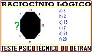 Raciocínio Lógico Figuras imagem Teste psicotécnico QI Quociente de Inteligência Detran Concurso RLM [upl. by Citron360]