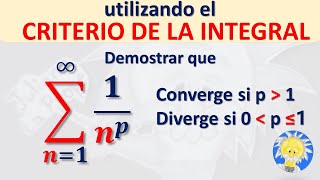 CRITERIO DE LA INTEGRAL para SERIES  DEMOSTRACIÓN  Juliana la Profe [upl. by Davita]