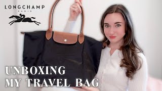 Longchamp Le Pliage Large Bag Unboxing  Review  work amp travel bag [upl. by Coulombe657]