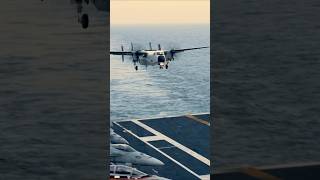 A C2A Greyhound lands on the flight deck of the USS Harry S Truman [upl. by Ener]