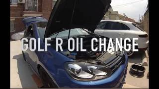 DIY  Oil Change on the MK6 Golf R 20 FSI Engine [upl. by Ponce698]