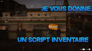 JE VOUS DONNE UN SCRIPT INVENTAIRE COMPLET FIVEM [upl. by Ky]