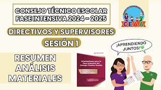 CEAA Análisis COMPLETO Fase Intensiva Directores y Supervisores Fase Intensiva CTE Agosto 2024 [upl. by Darcia]