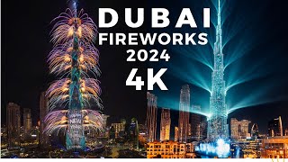 Dubai 2024 New Year Fire Works  Burj khalifah Fire works 2024  Dubai Fire Works Today [upl. by Sudhir878]