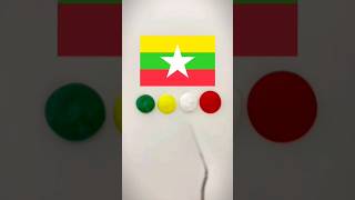 which country flag is this🤔✨️💓shorts asmr satisfying myanmar paintmixing [upl. by Ahsinev917]