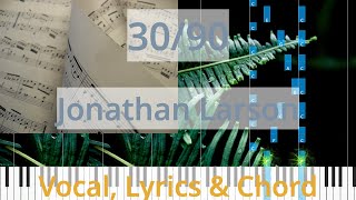 🎹3090 Chord amp Lyrics Jonathan Larson Synthesia Piano [upl. by Cantone]