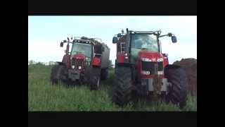 transports de composts avec remorque fliegl et Massey Ferguson 7485 et 8650 [upl. by Alegnat]