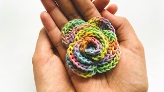 How to Crochet a Rose  Crochet Layered Flower For Beginners  Easy Crochet Rose Flower [upl. by Darees343]